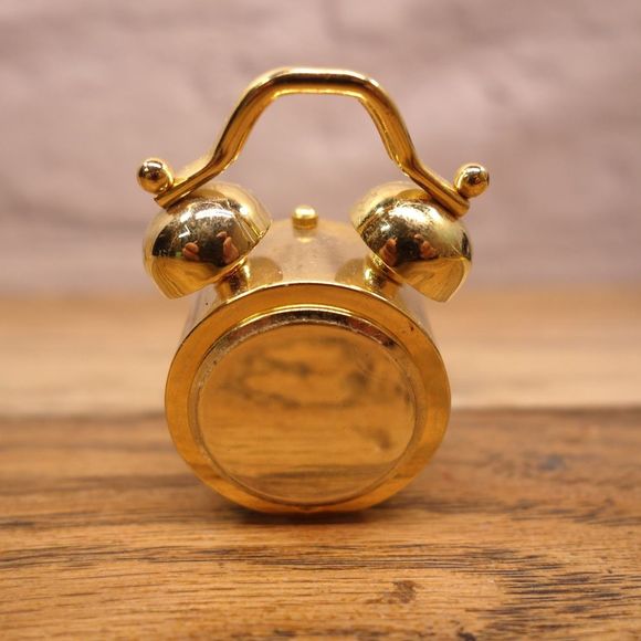 Collezio Mini Brass Clock Miniature Desk Clock - Picture 5 of 7